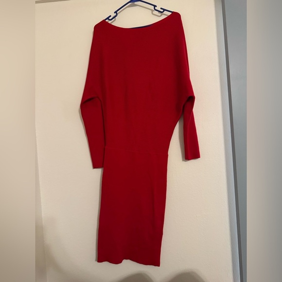 NWT Banana Republic Lenzing Ecovero Serene Sweater Dress in Red - Picture 1 of 8